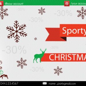 Sporty New Year PSD Flyer Template