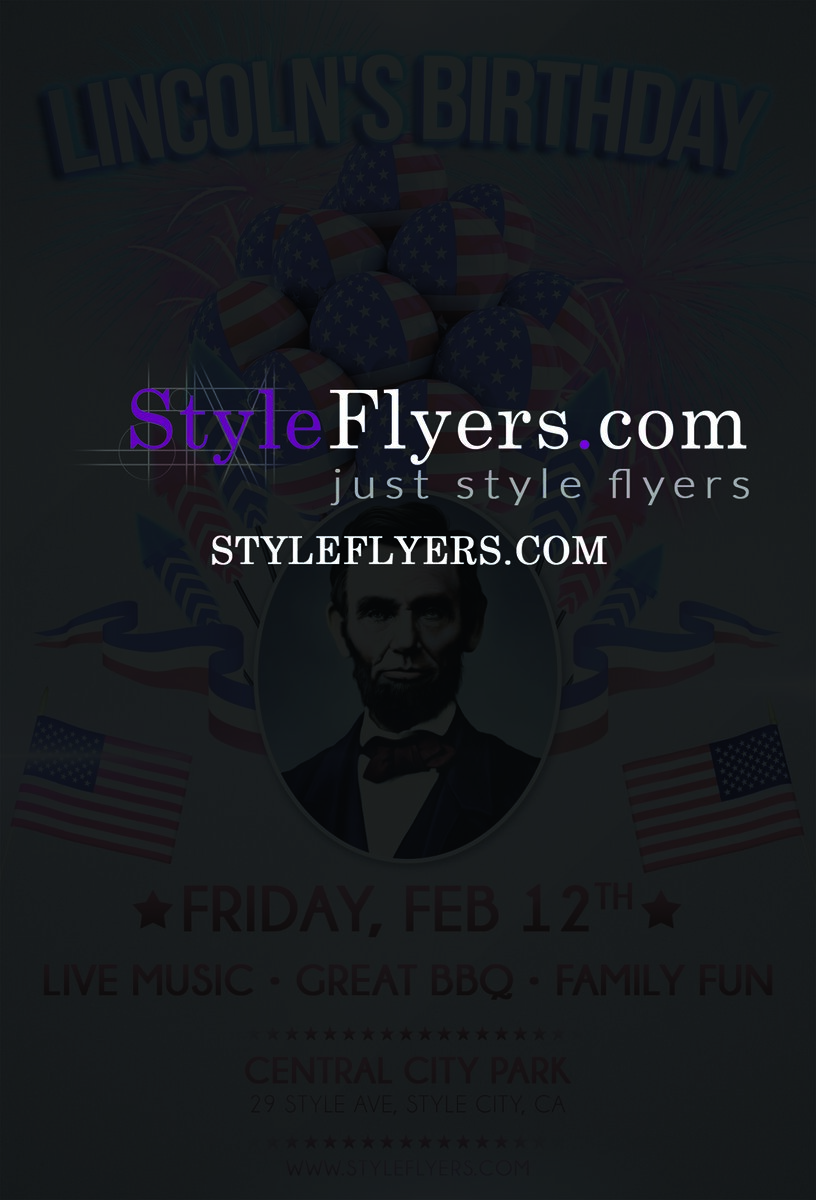 Lincolns Birthday PSD Flyer Template