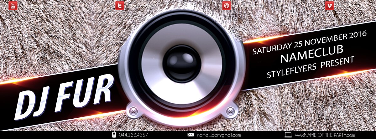 Dj Fur Party flyer