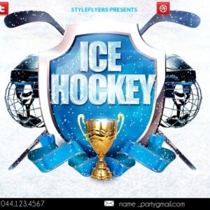 Ice Hockey sport flyer1