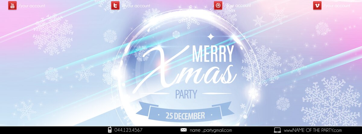 X mas party PSD Flyer Template