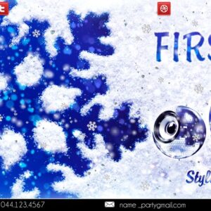 First snow party1 PSD Flyer Template