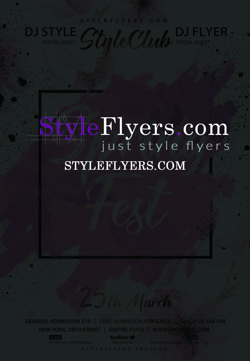 spring fest PSD Flyer Template