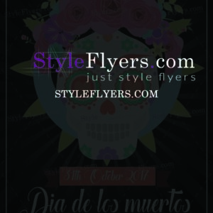 dia de los muertos PSD Flyer Template