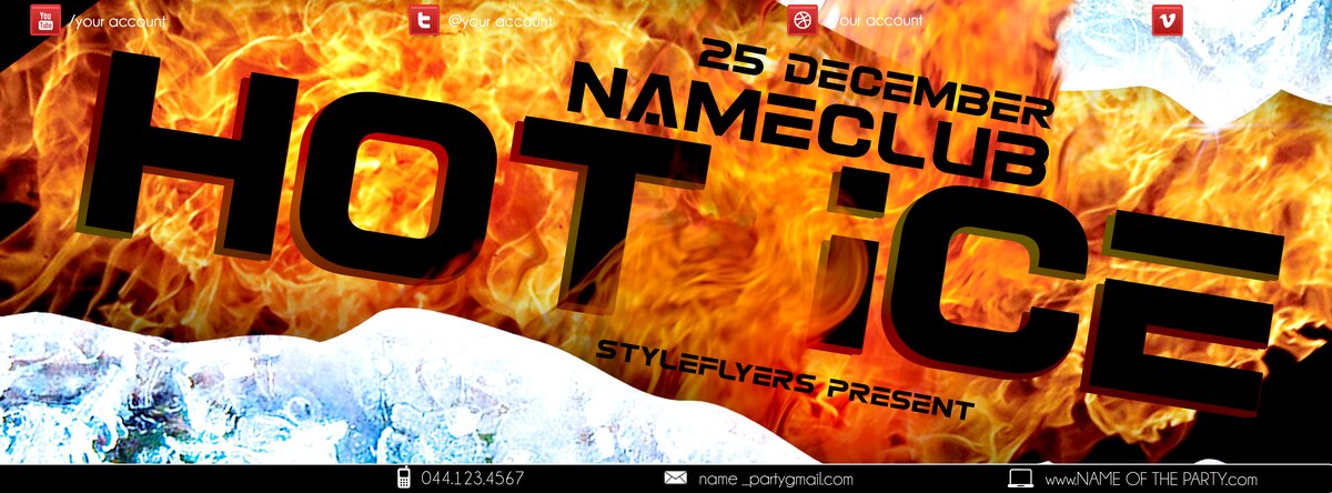 Hot Ice PSD Flyer Template