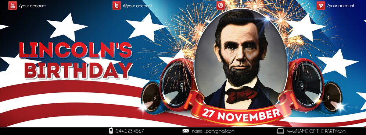 Lincolns Birthday1 PSD Flyer Template