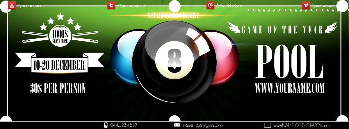 pool PSD Flyer Template
