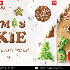 Christmas cookie Party flyer