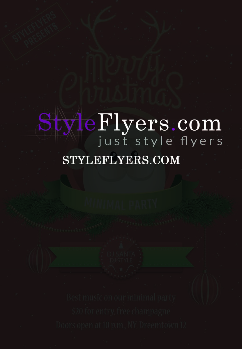 Minimal X mas PSD Flyer Template