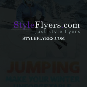 Ski jumping sport PSD Flyer Template