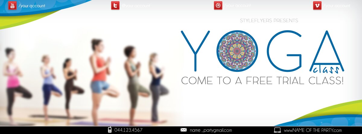 Yoga class PSD Flyer Template