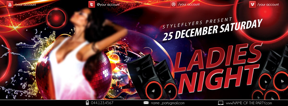 LADIES NIGHT PSD Flyer Template
