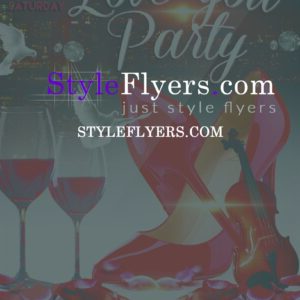 Love You Party PSD Flyer Template