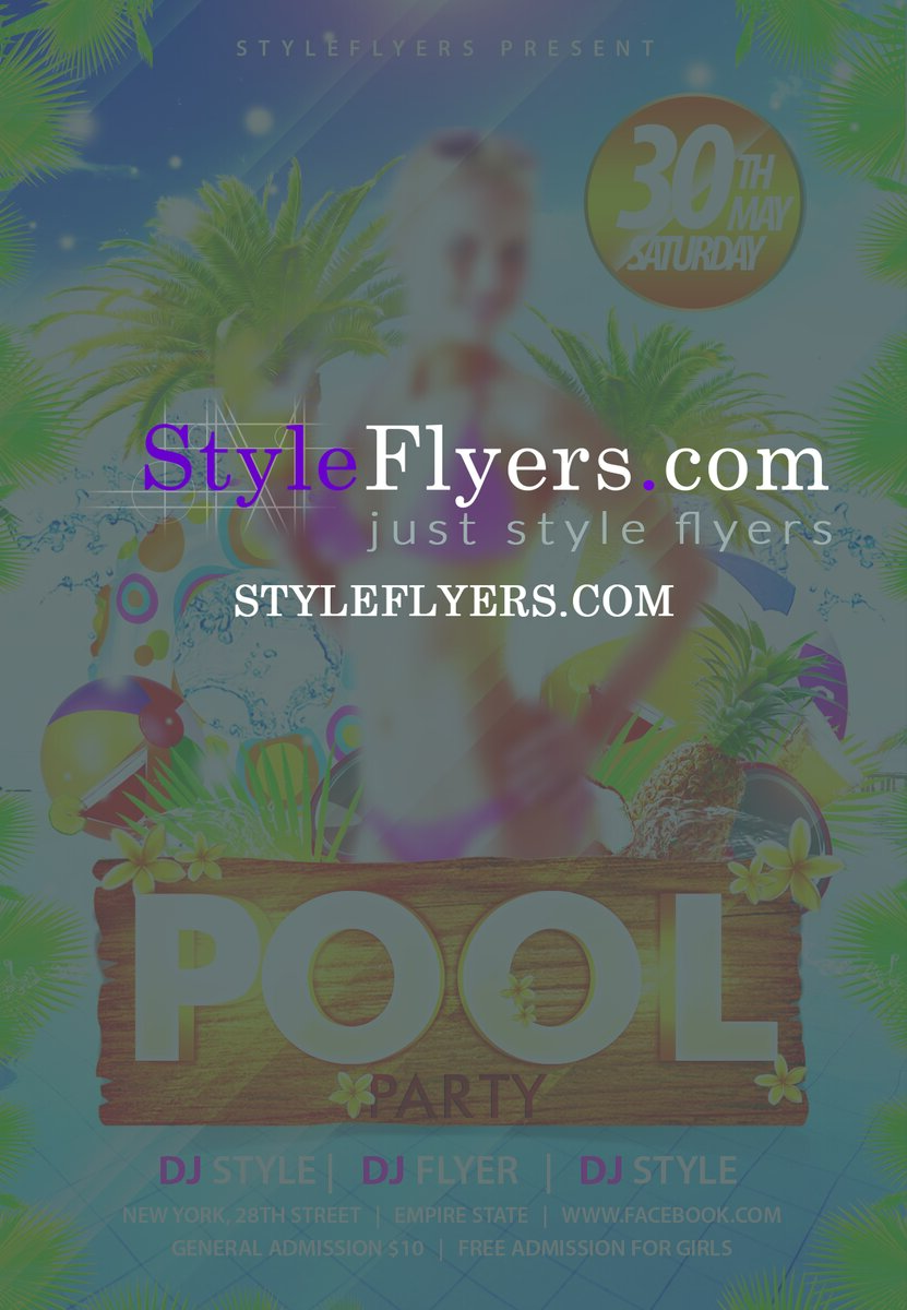 pool party PSD Flyer Template