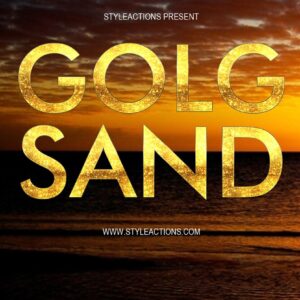 Gold Sand Text Style PSD Action