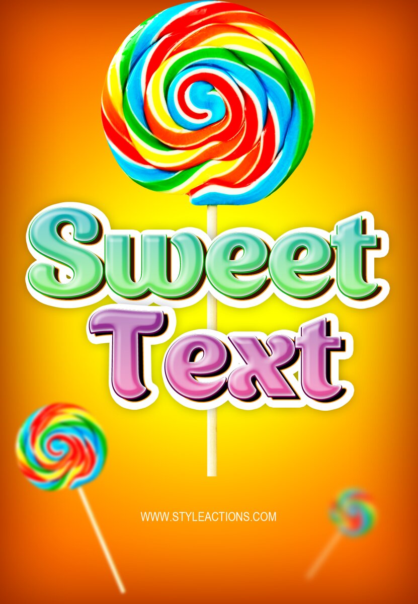 Sweet Text Style PSD Action 2