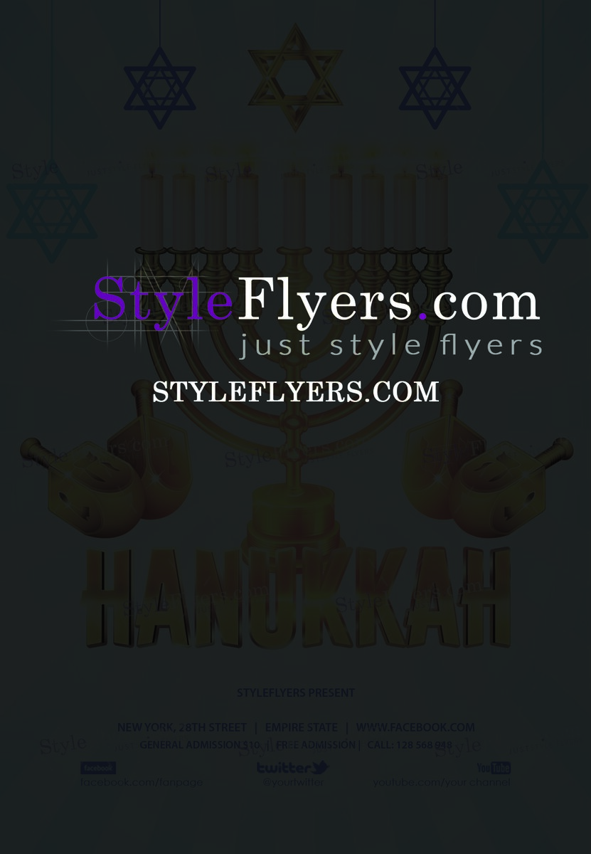 Hanukkah PSD Flyer Template