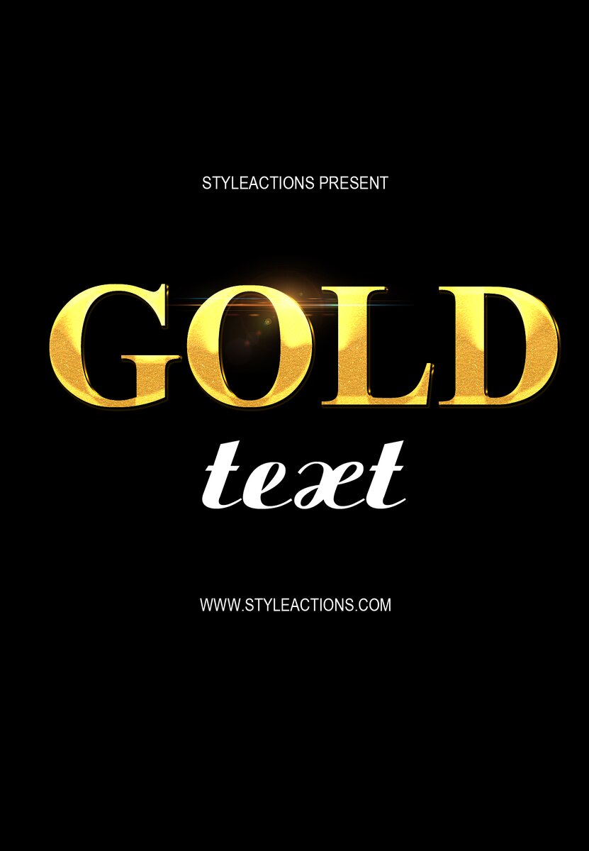 Gold Text PSD Action