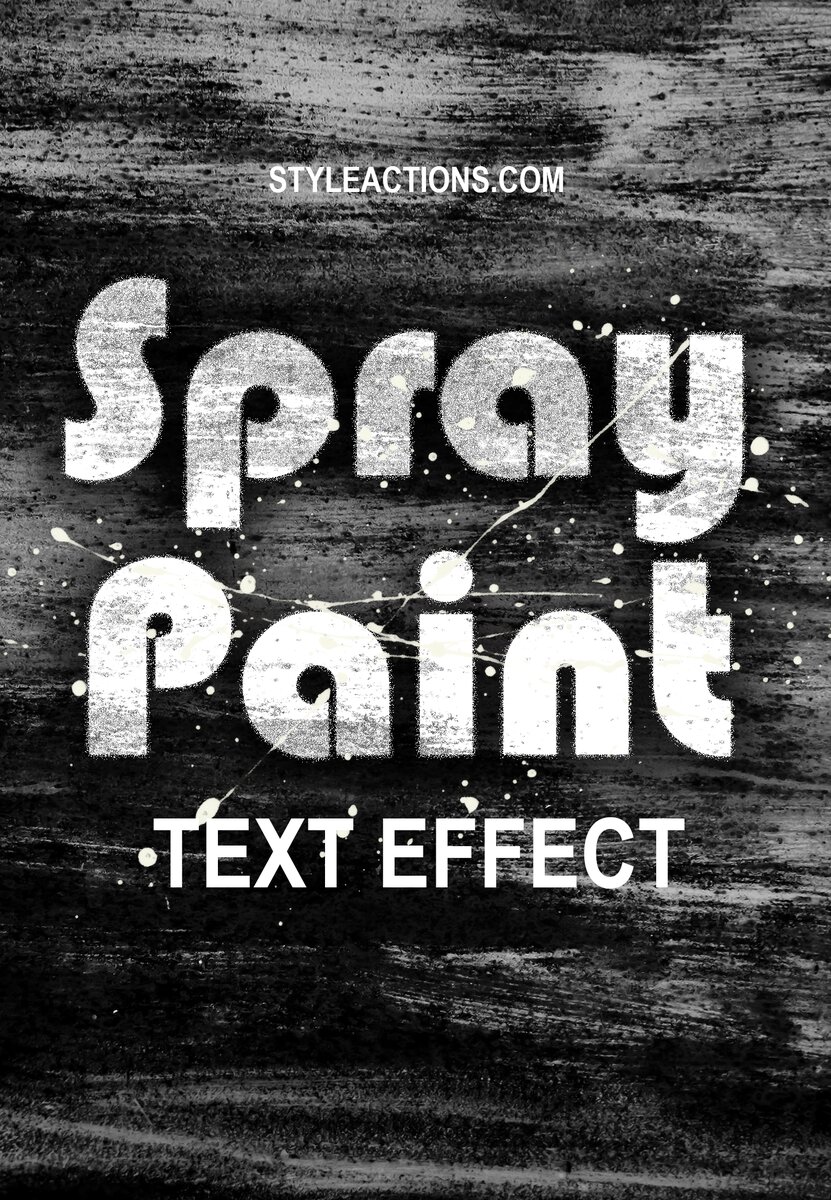 Spray Paint Text Effect