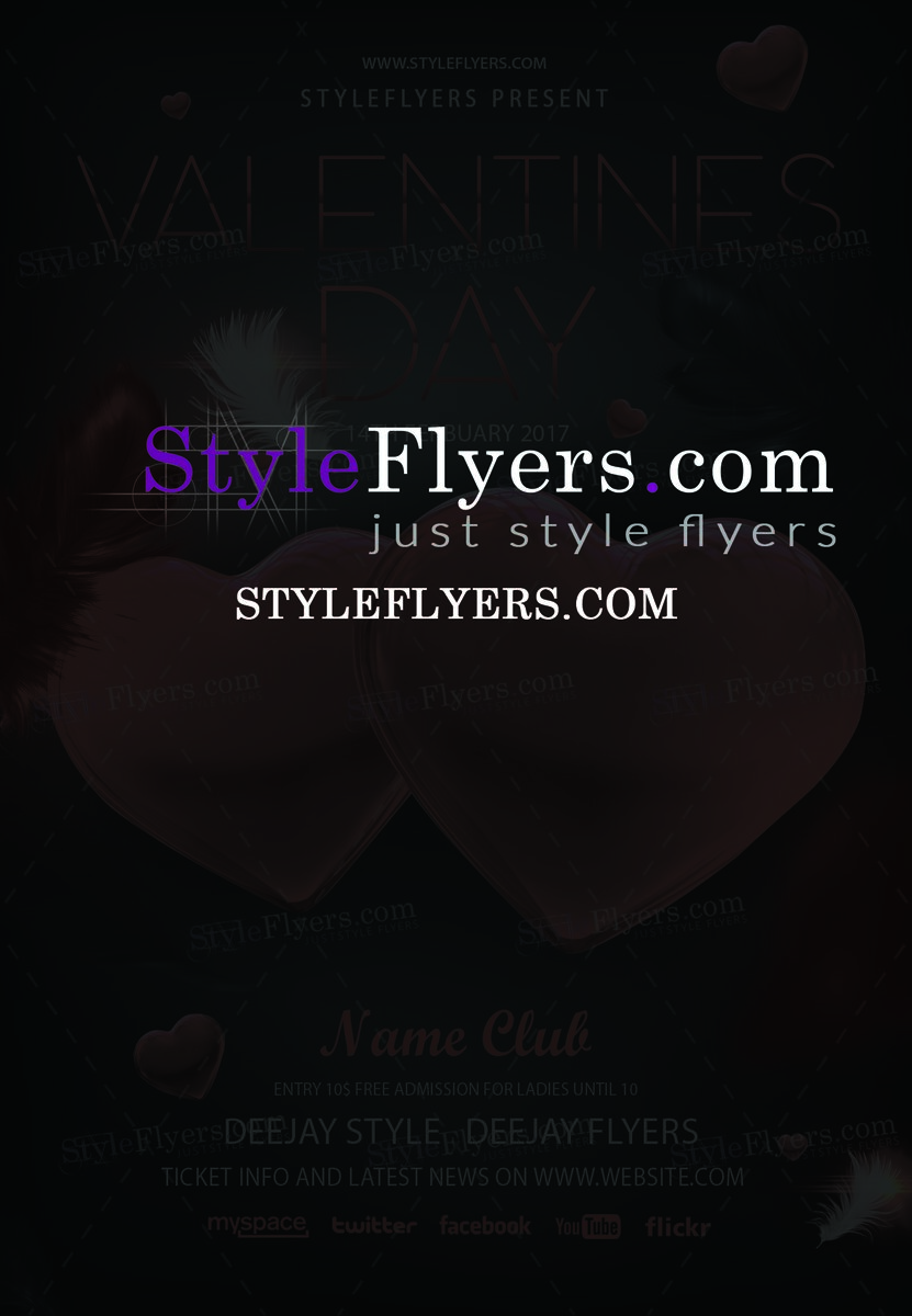 Valentines Day Party PSD Flyer Template