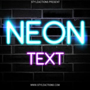 Neon Text Style Photoshop Action