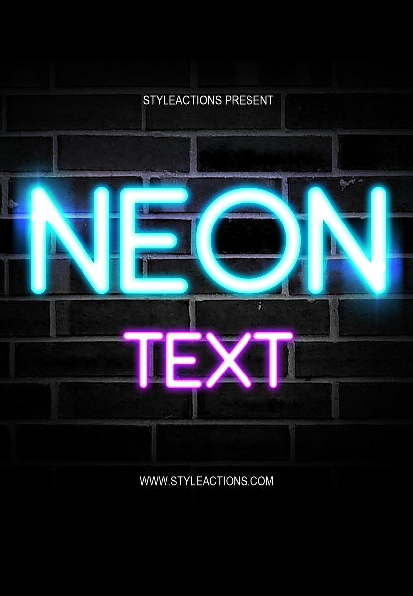 Neon Text Style Photoshop Action