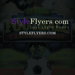 football championship PSD Flyer Template