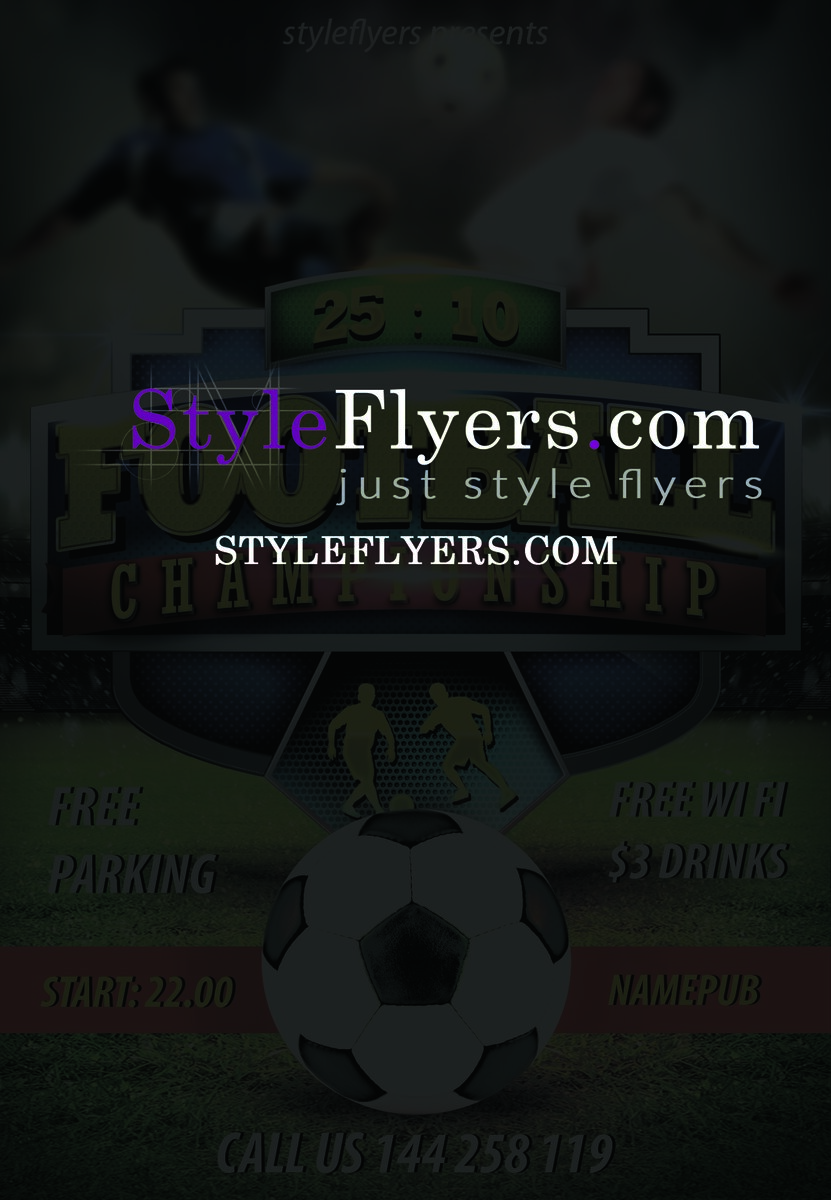 football championship PSD Flyer Template
