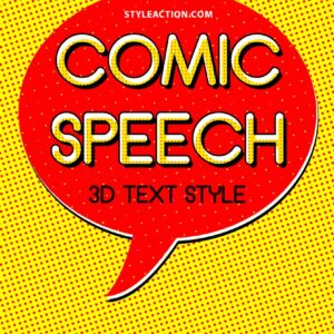 Comic Speech 3d Text Style Effect