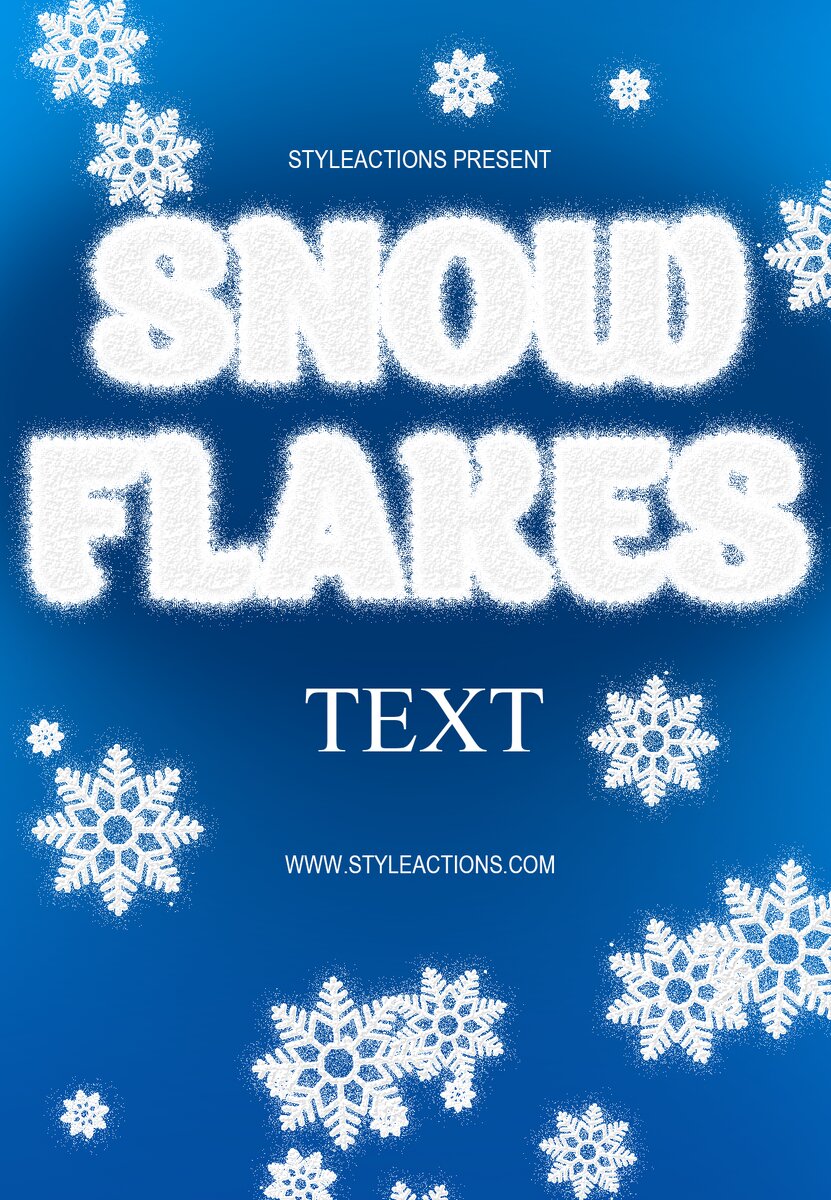Snowflakes text style