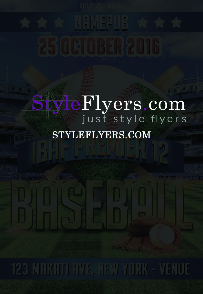 Baseball PSD Flyer Template