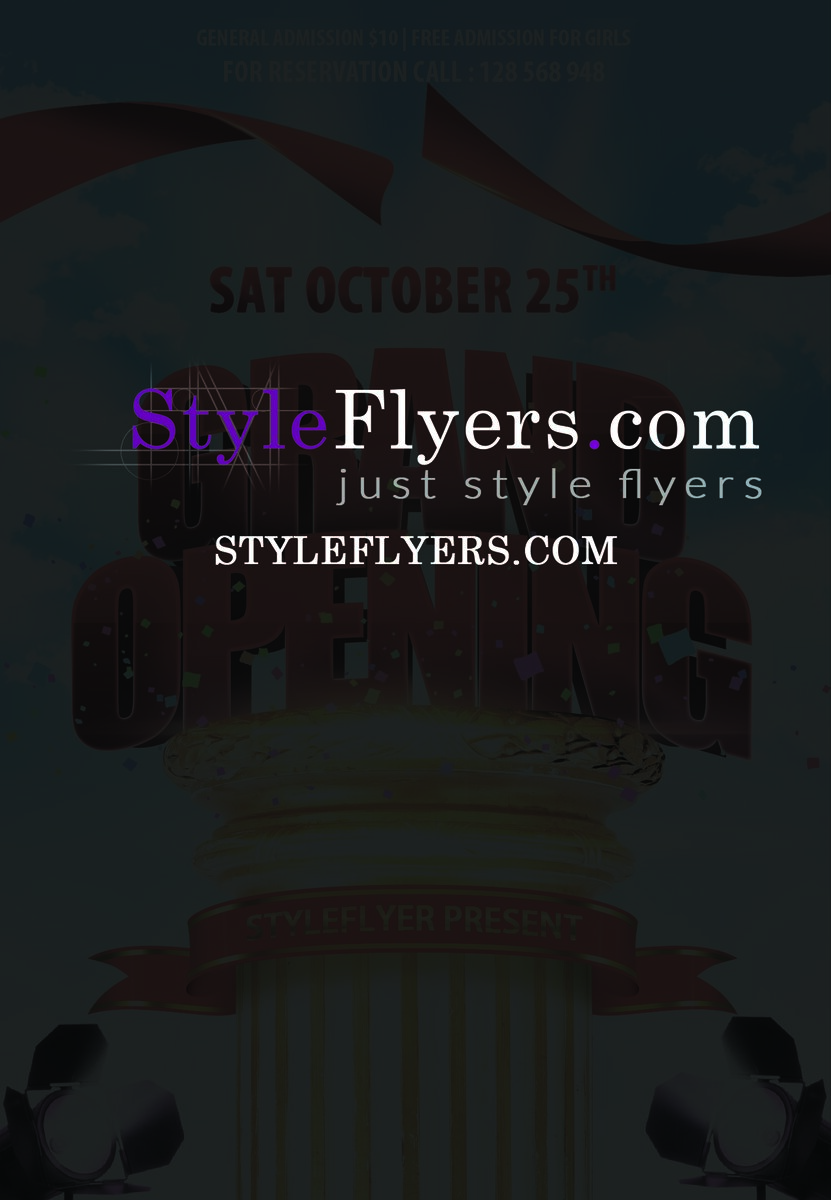 Grand opening PSD Flyer Template