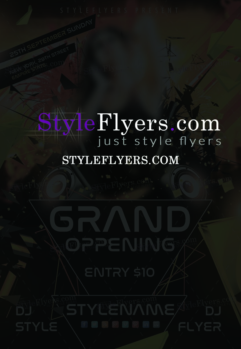 grand oppening PSD Flyer Template