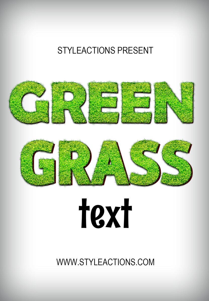Green Grass Text Effect