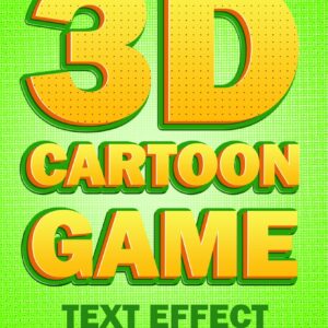 3D Cartoon Game Text Effect