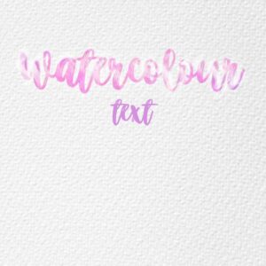 Watercolour Text Effect