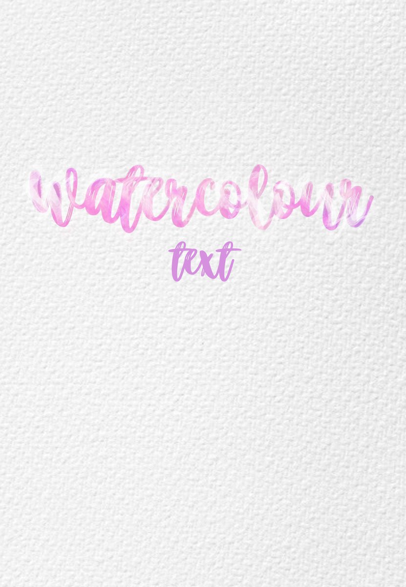 Watercolour Text Effect