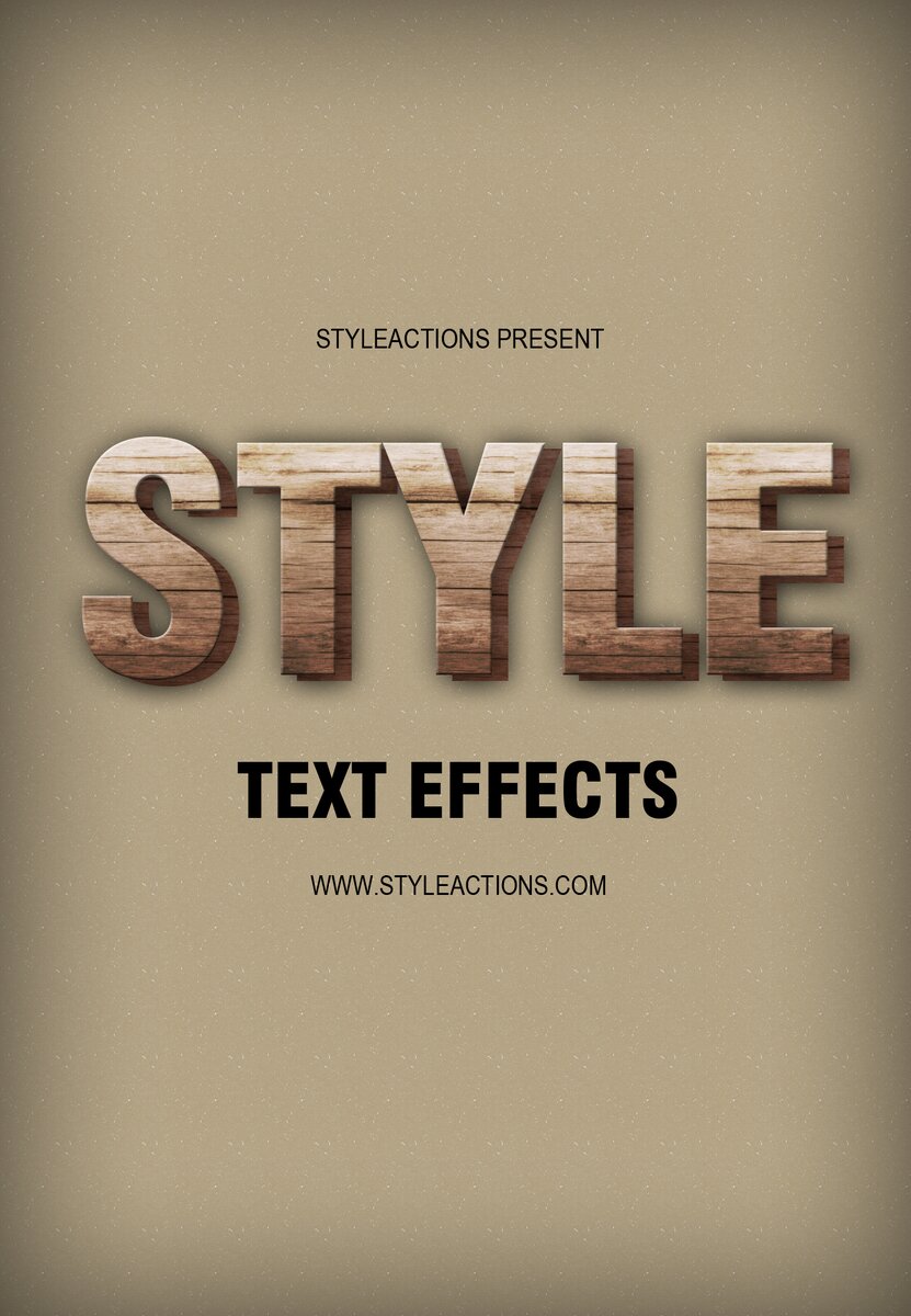 Wood Text Effects