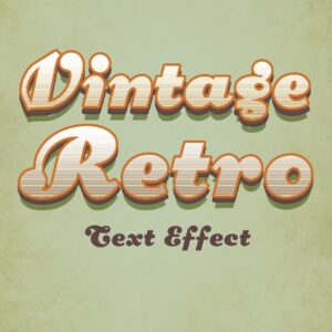 Vintage Retro Text Effect