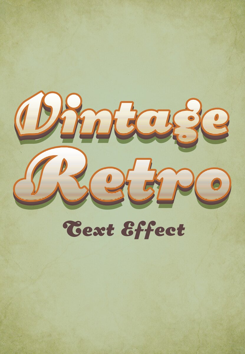 Vintage Retro Text Effect