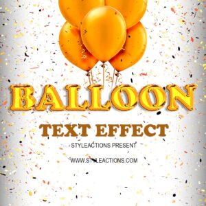 Foil Balloon Text Effect