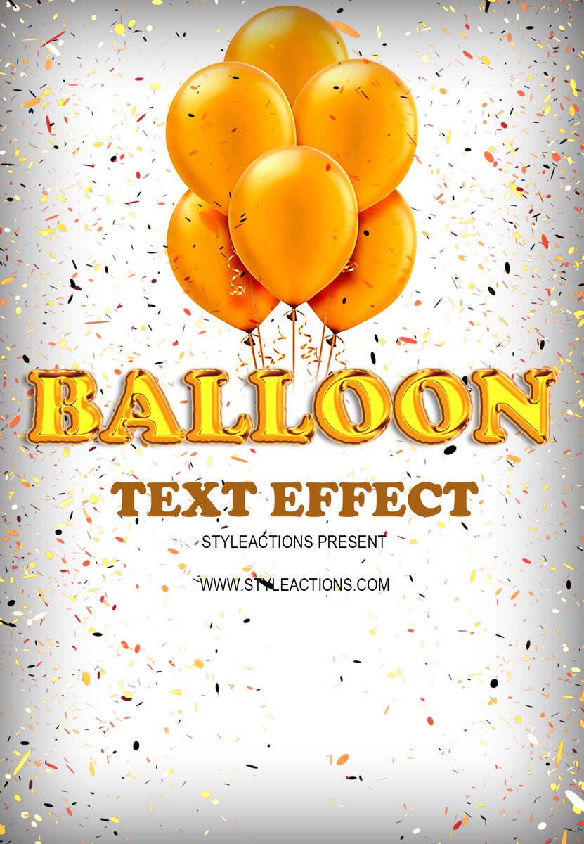 Foil Balloon Text Effect