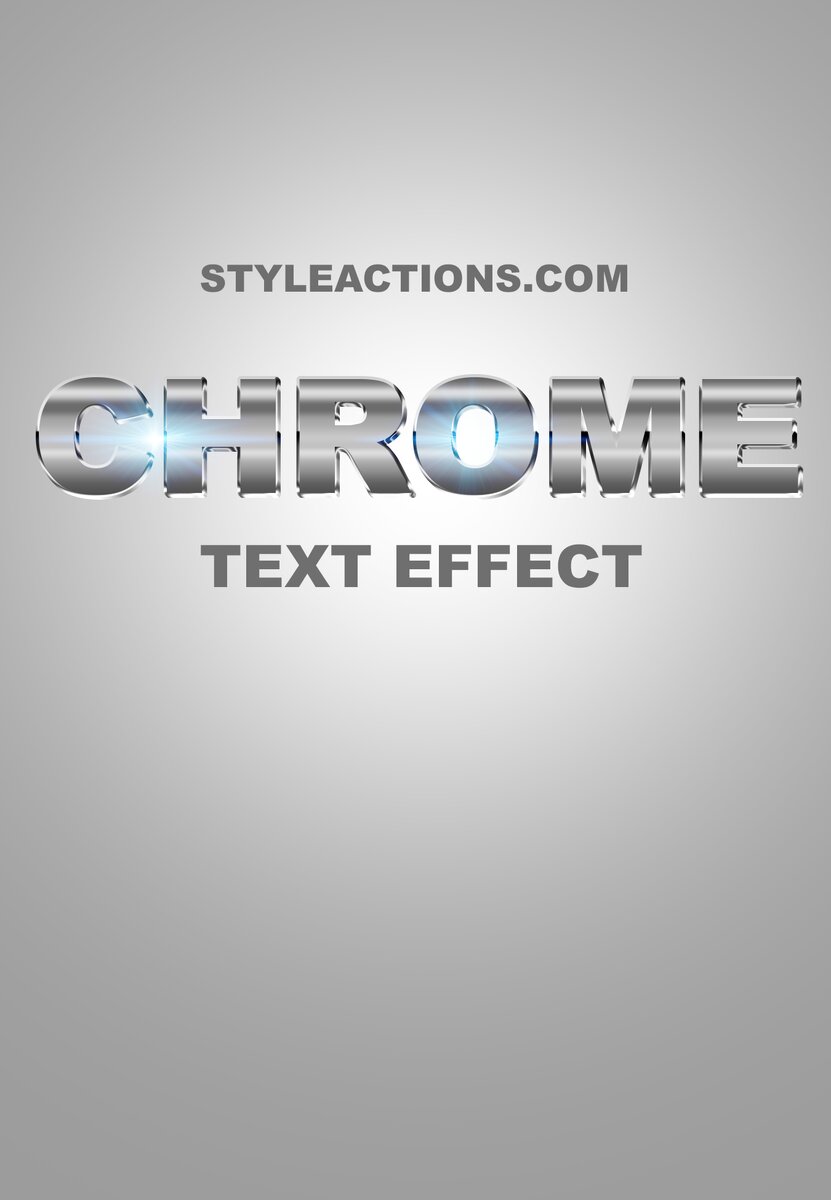 Chrome Text Effect