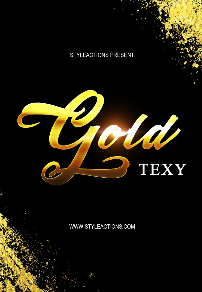 Gold Text Photoshop Action