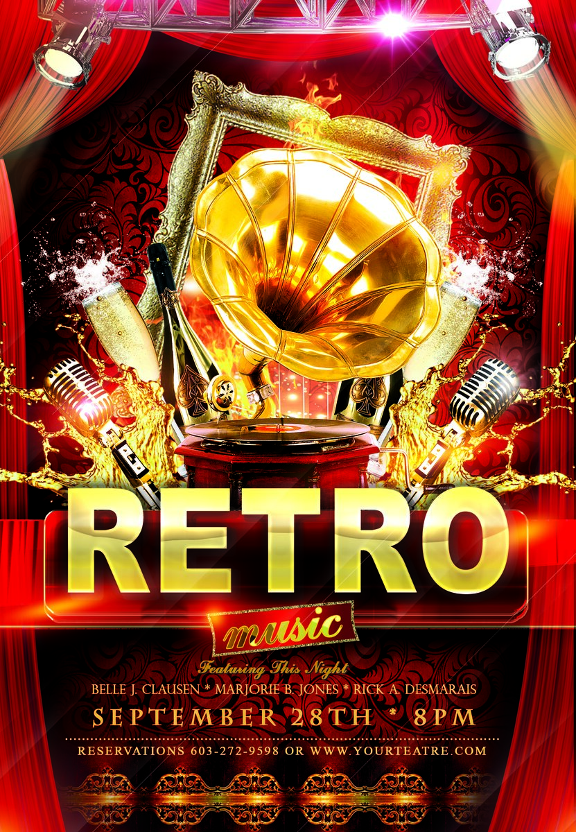 Retro PSD Flyer Template