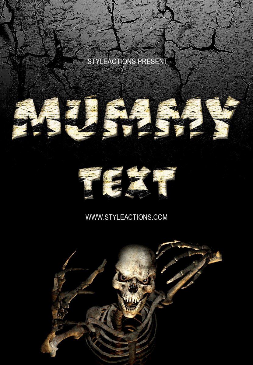 Mummy Text Photoshop Action