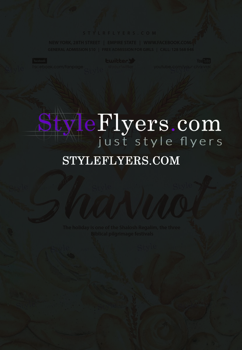 Shavuot PSD Flyer Template