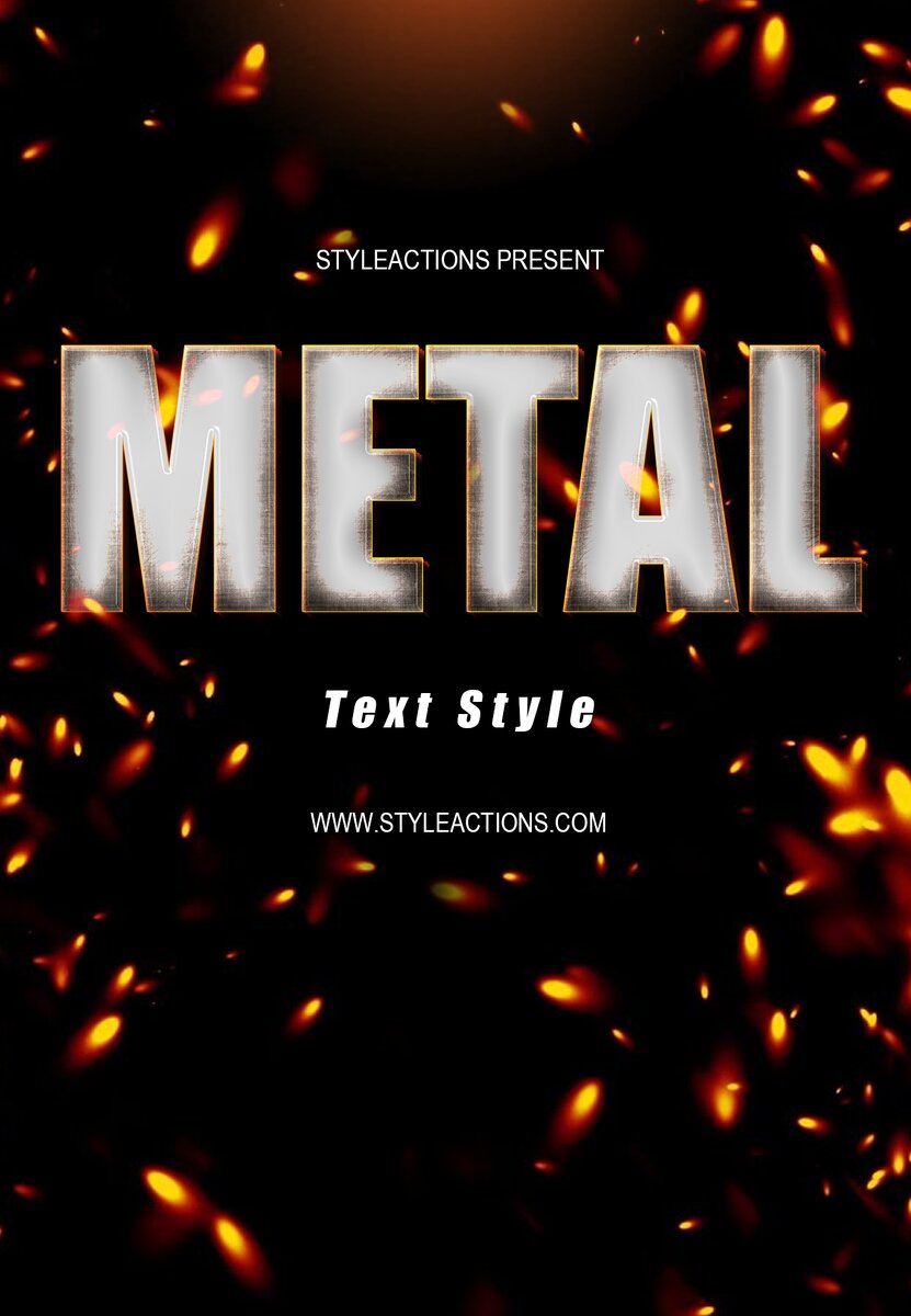 Metal Text Style Action