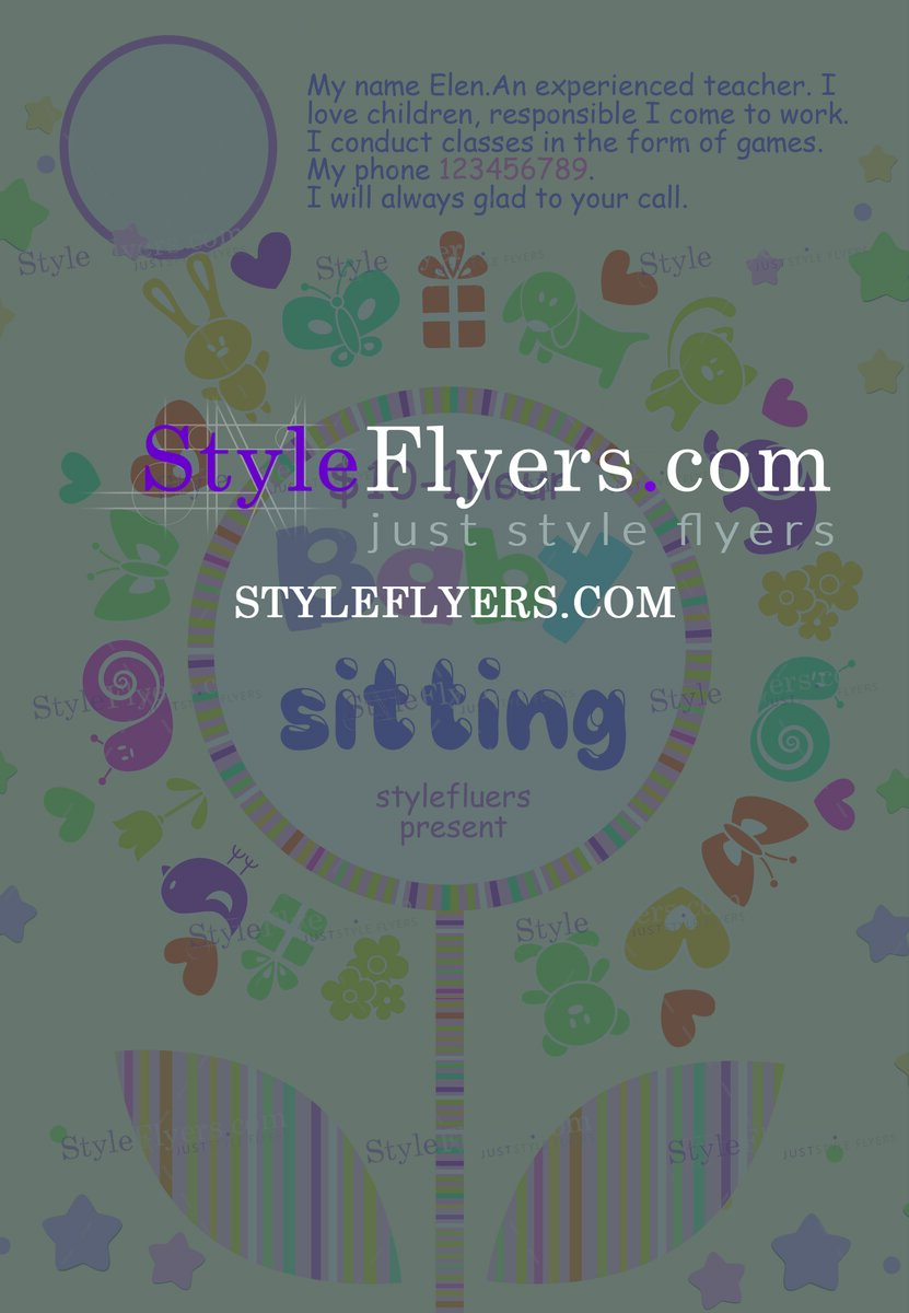 Babysitting PSD Flyer Template