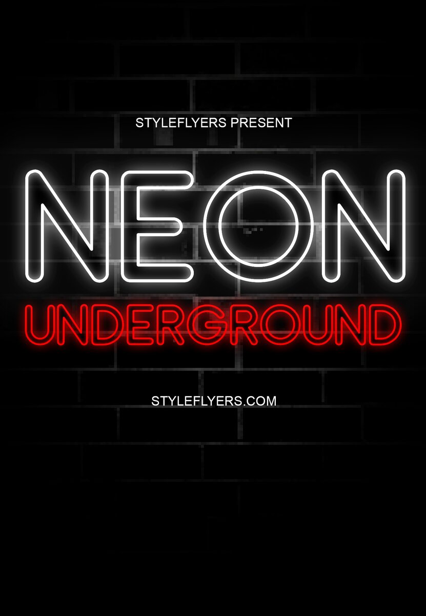 Neon Underground Photoshop Effect